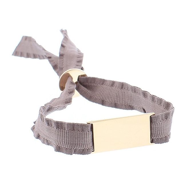 STEEL PLATED RIBBON BRACELET