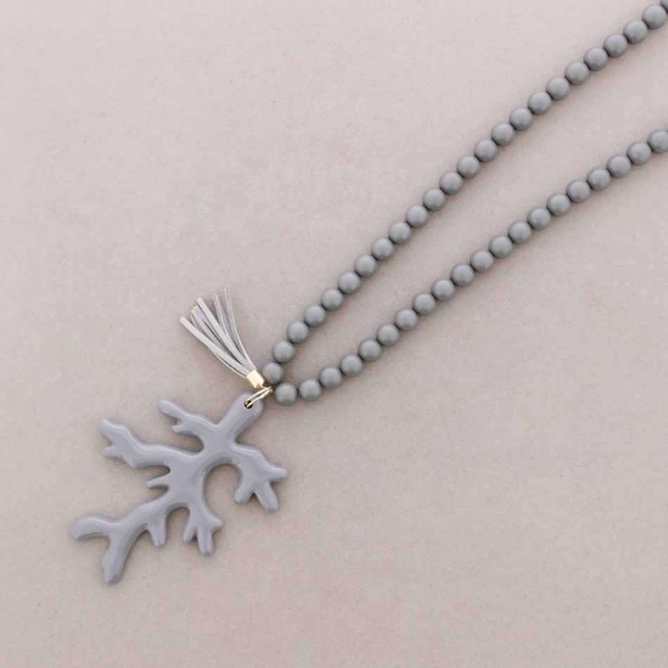 COLLAR LARGO CORAL COLG. RESINA