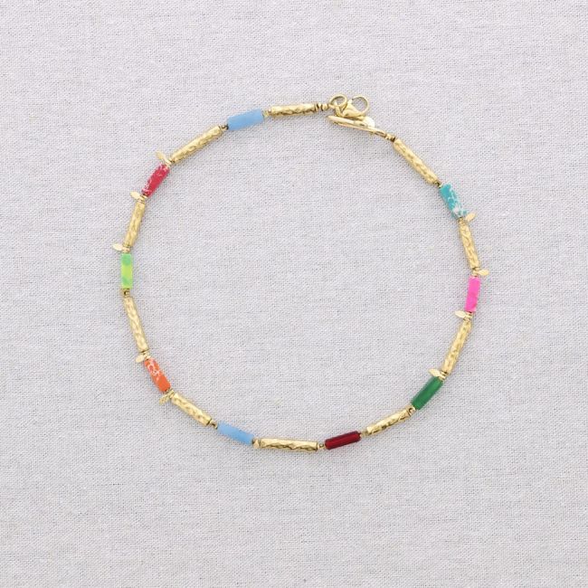 STEEL CHOKER STONE BEADS