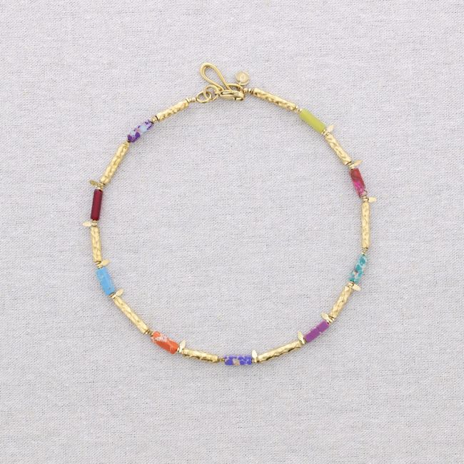 STEEL CHOKER STONE BEADS