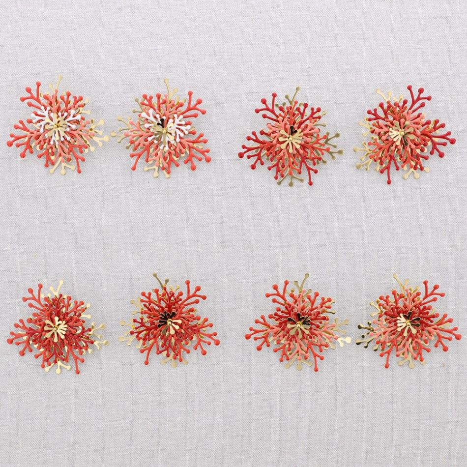 PENDIENTES ACERO CORAL ESMALTE