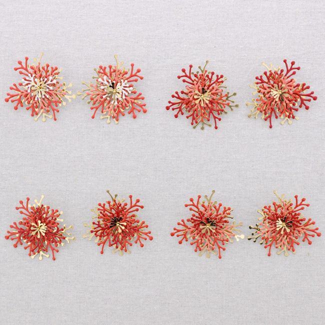 PENDIENTES ACERO CORAL ESMALTE