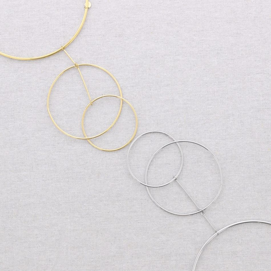STEEL NECKLACE GEOMETRIC SHAPES