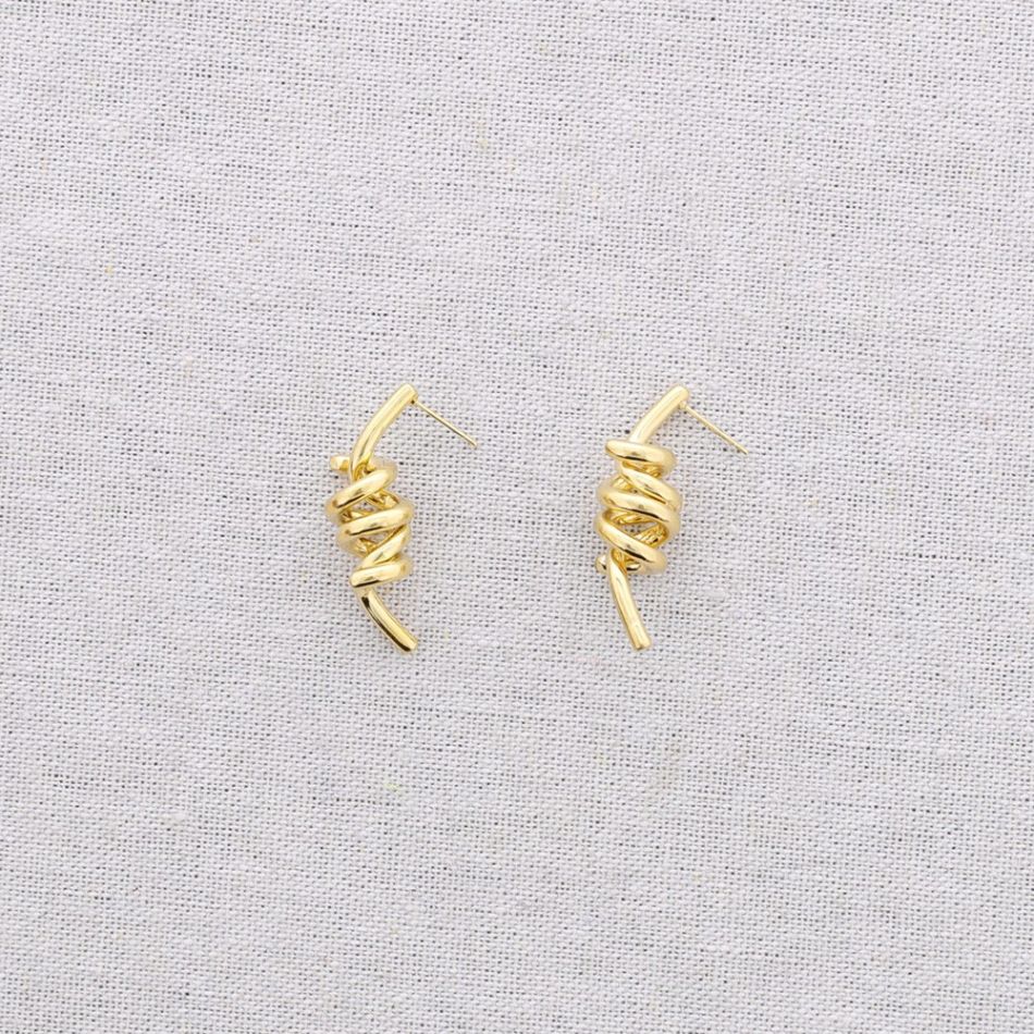 PENDIENTES ACERO MULTI ESPIRAL
