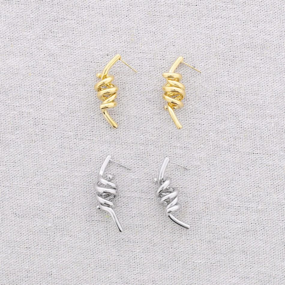 PENDIENTES ACERO MULTI ESPIRAL
