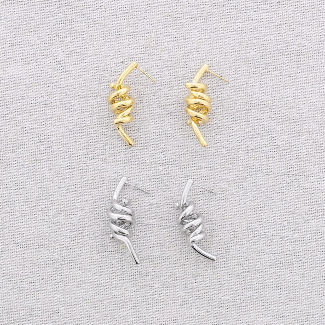 PENDIENTES ACERO MULTI ESPIRAL