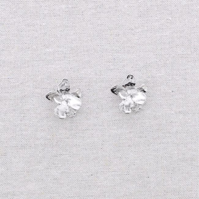 STEEL FLOWER EARRINGS