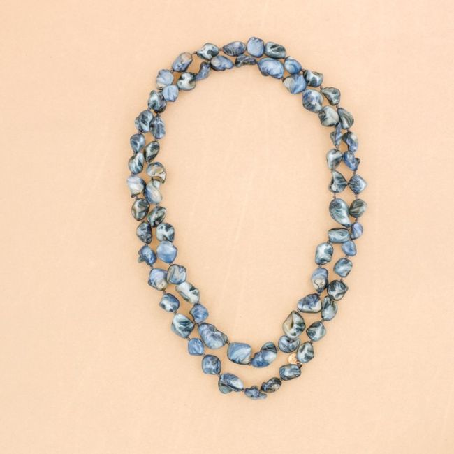 COLLAR LARGO CUENTAS IRREGULAR  NÁCAR 1.2M
