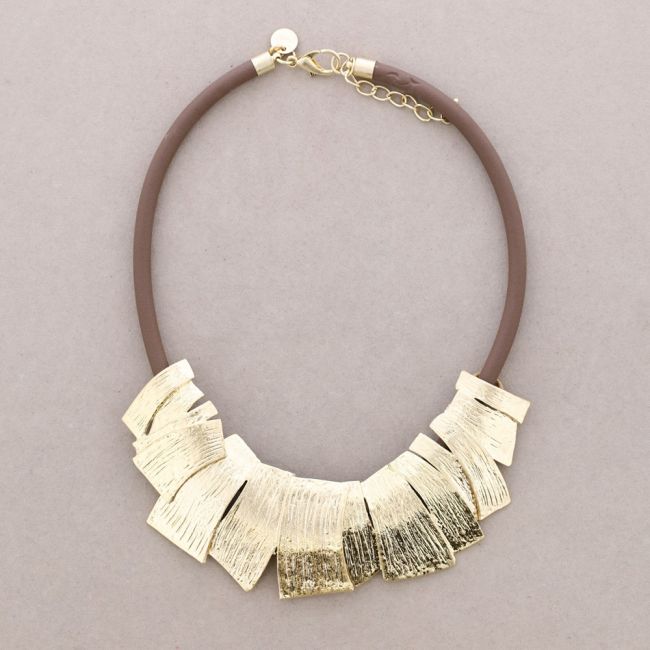 GEOMETRIC SHAPE METAL CHOKER