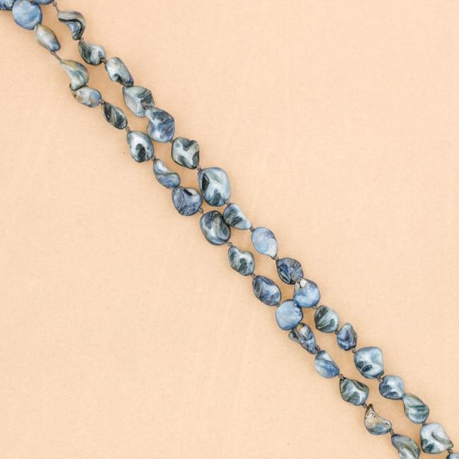 COLLAR LARGO CUENTAS IRREGULAR  NÁCAR 1.2M