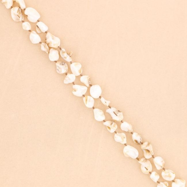 COLLAR LARGO CUENTAS IRREGULAR  NÁCAR 1.2M