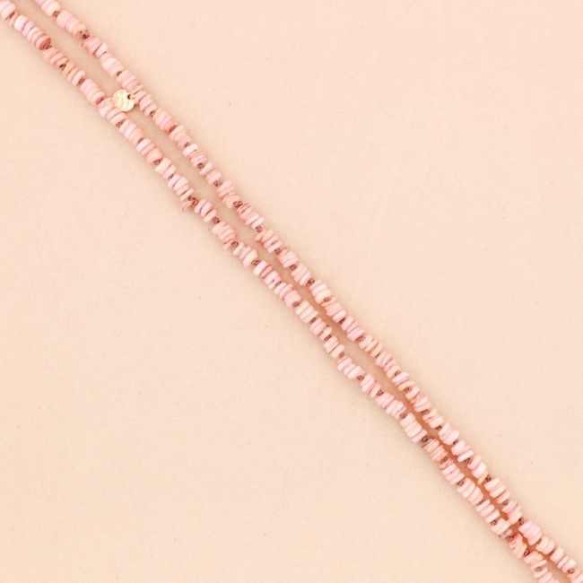 LONG NECKLACE WITH NACRE BEADS 1.2Mx8MM