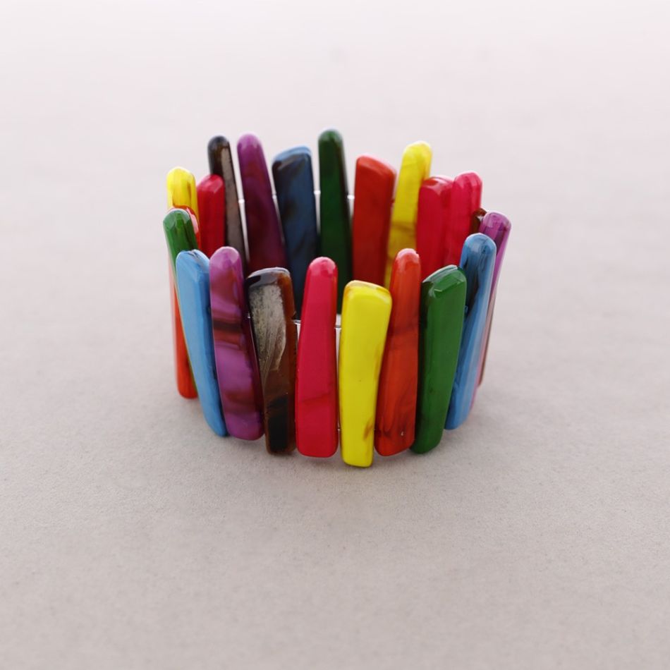 PULSERA CUENTAS RESINA