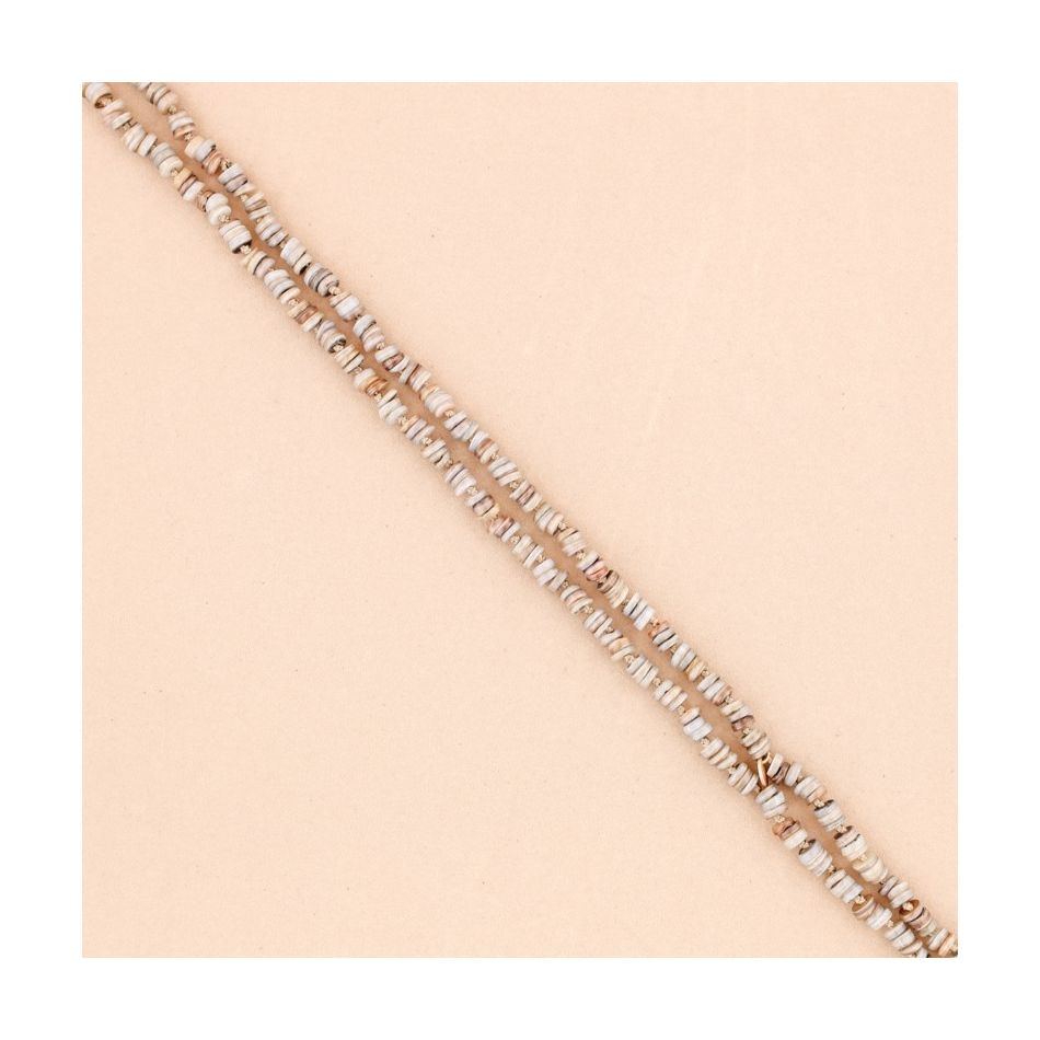 LONG NECKLACE WITH NACRE BEADS 1.2Mx8MM