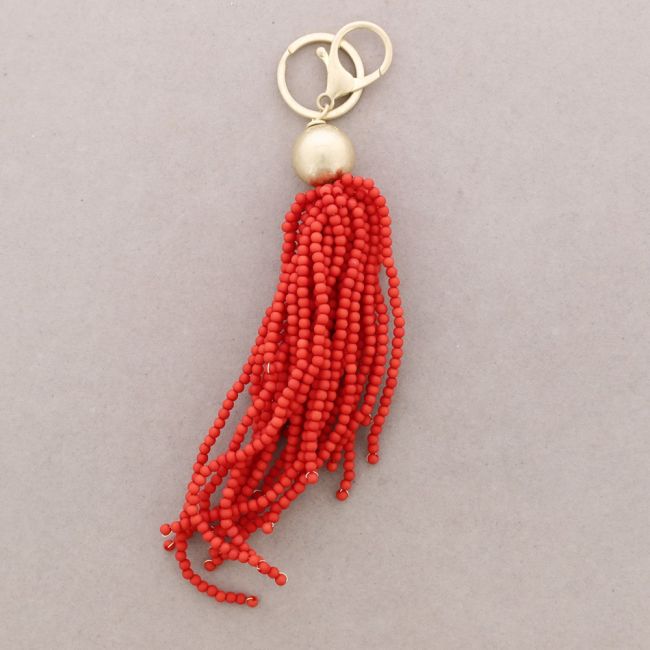 FLEXIBLE RESIN BEADS PENDANT KEYCHAIN