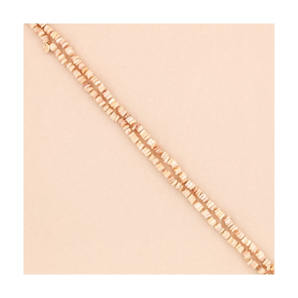 LONG NECKLACE WITH NACRE BEADS 1.2Mx8MM