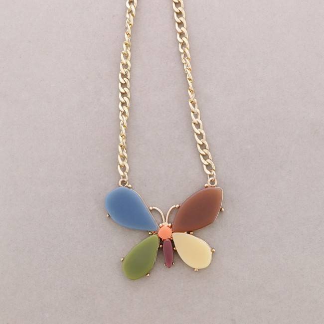 METAL RESIN SHORT NECKLACE