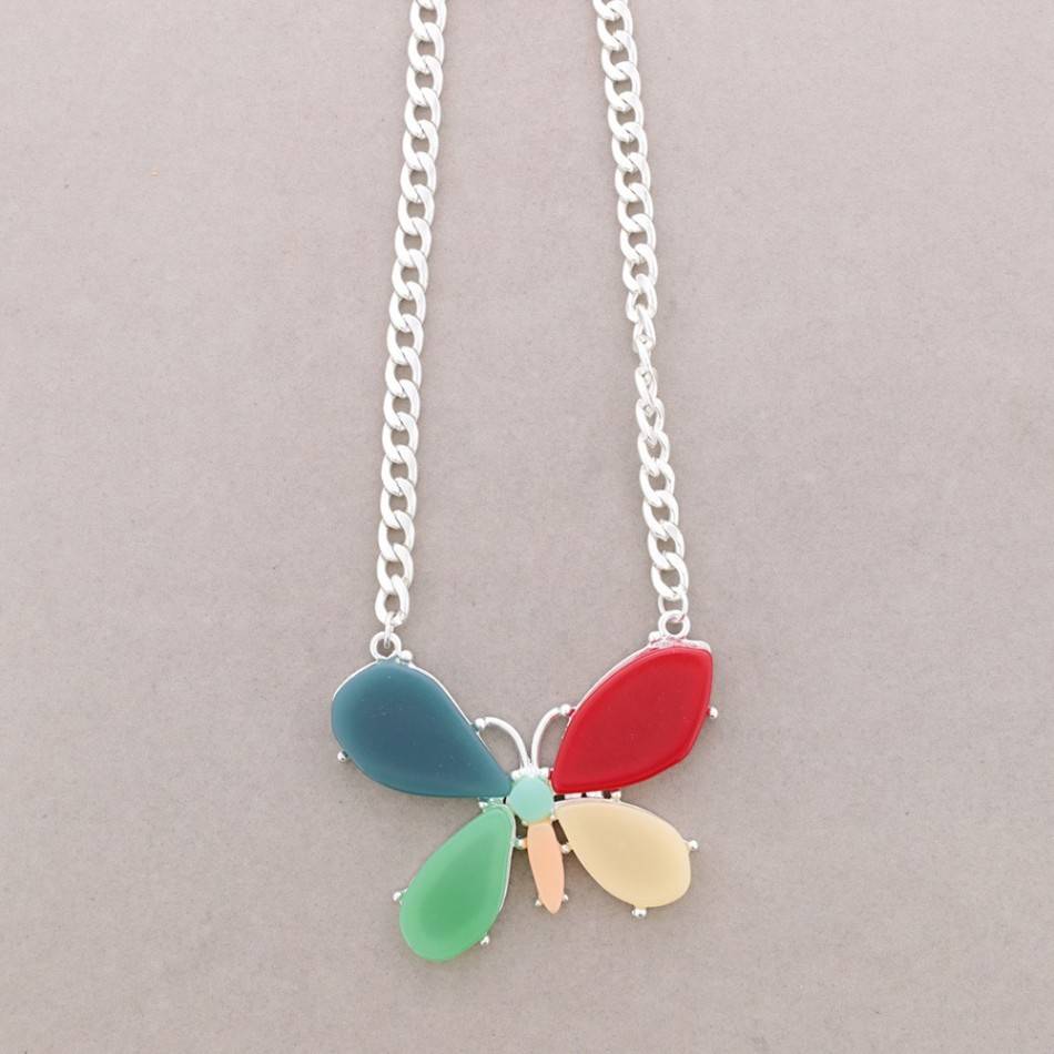 METAL RESIN SHORT NECKLACE