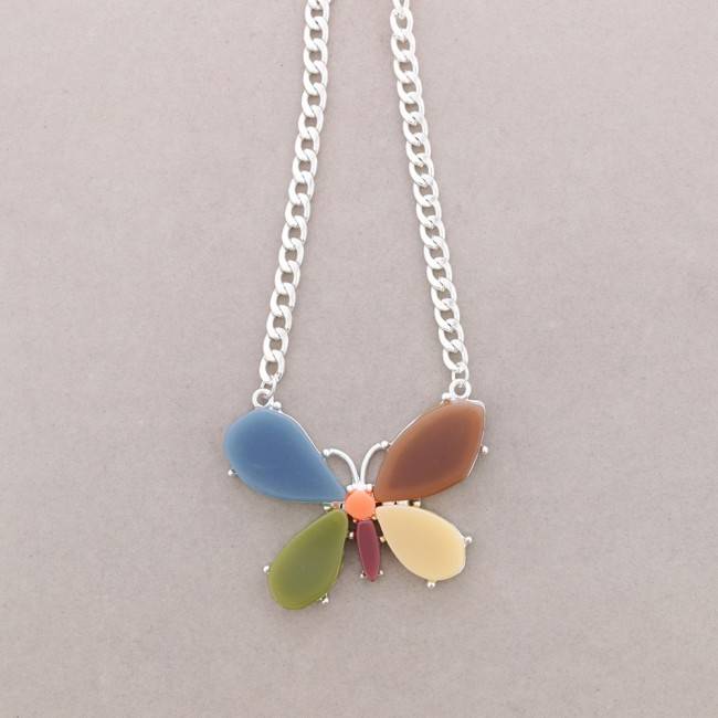 METAL RESIN SHORT NECKLACE
