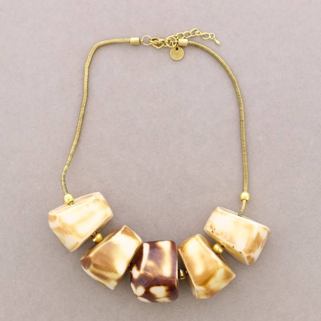 RESIN BEADS SHORT NECKLACE