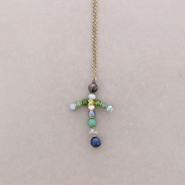 COLLAR LARGO COLG CRUZ PIEDRAS