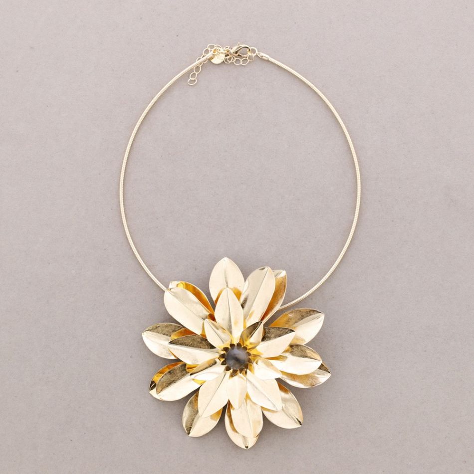 GARGANTILLA METAL FLOR