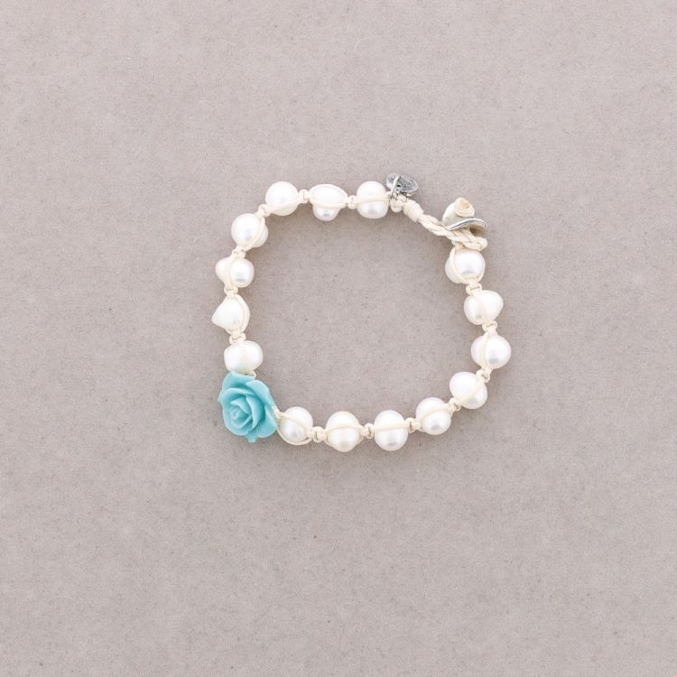 PULSERA PERLAS CULTIVADAS FLOR