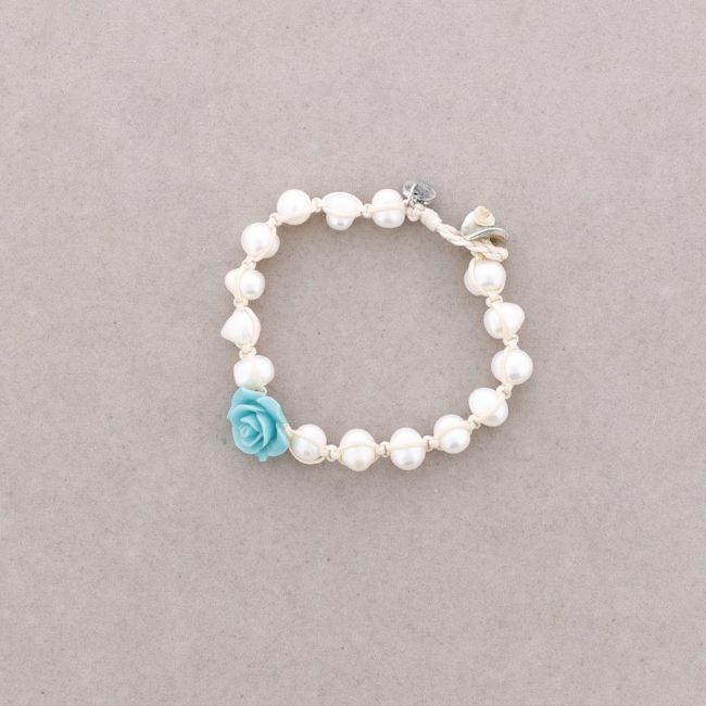 PULSERA PERLAS CULTIVADAS FLOR