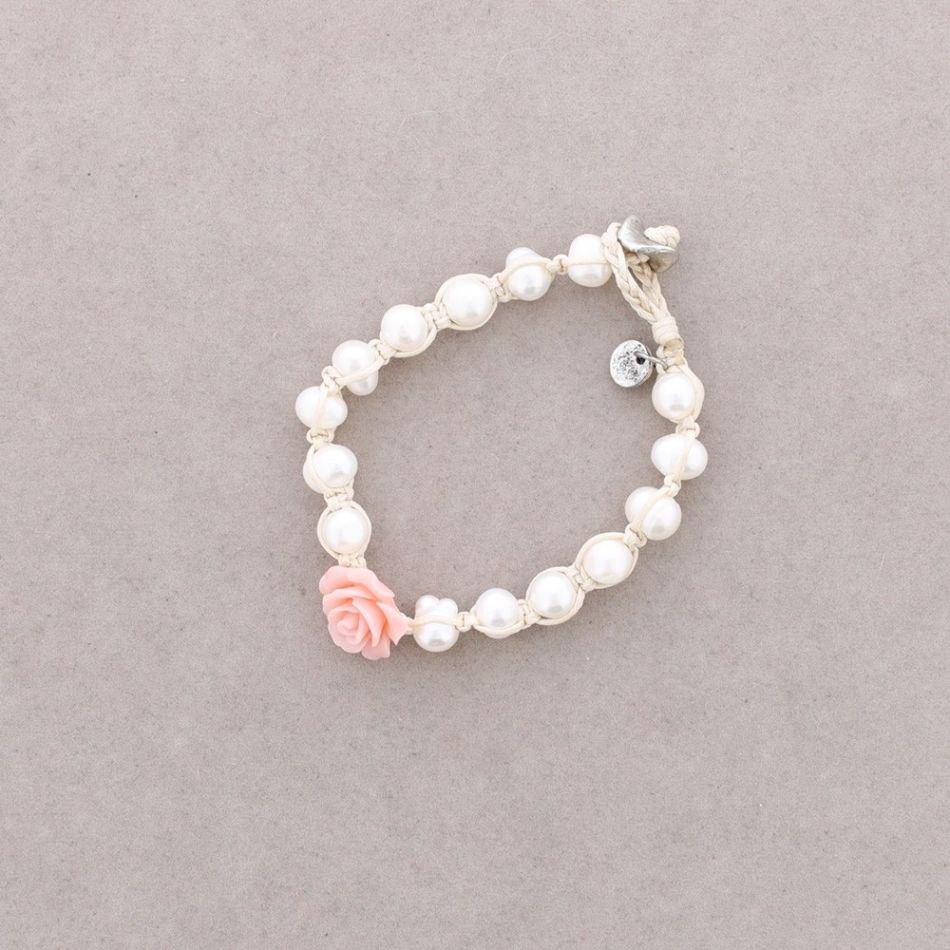 PULSERA PERLAS CULTIVADAS FLOR