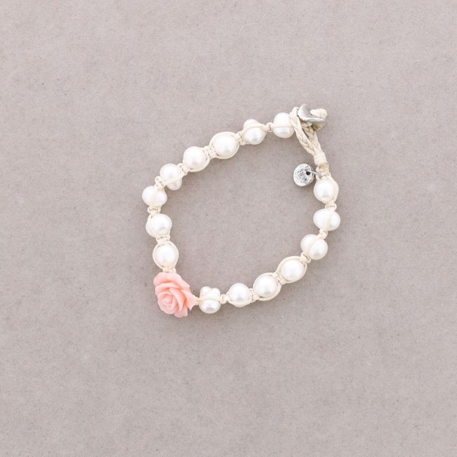 PULSERA PERLAS CULTIVADAS FLOR