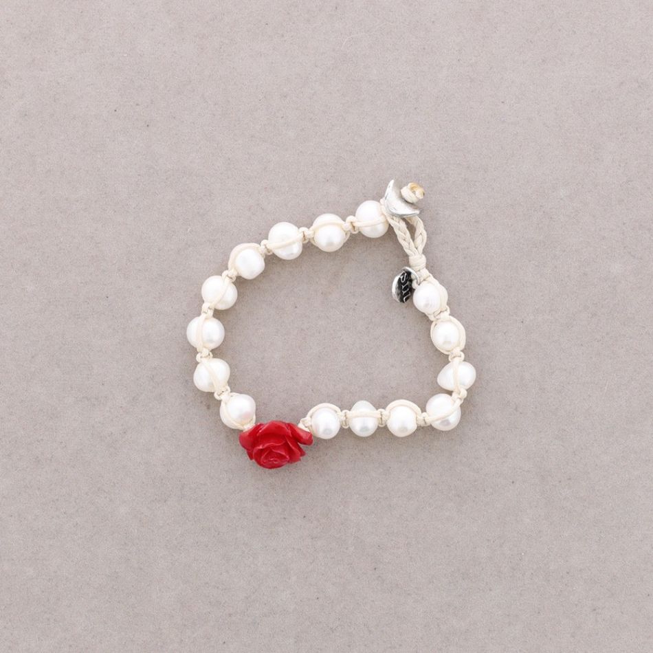 PULSERA PERLAS CULTIVADAS FLOR