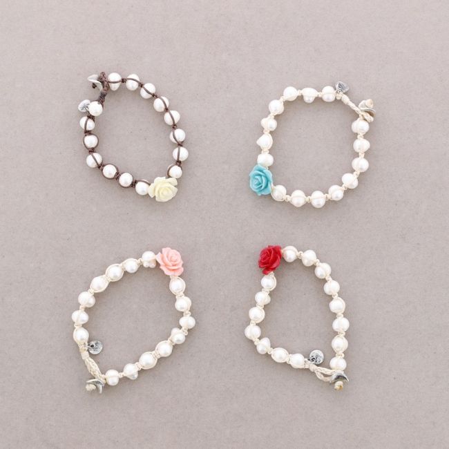 PULSERA PERLAS CULTIVADAS FLOR