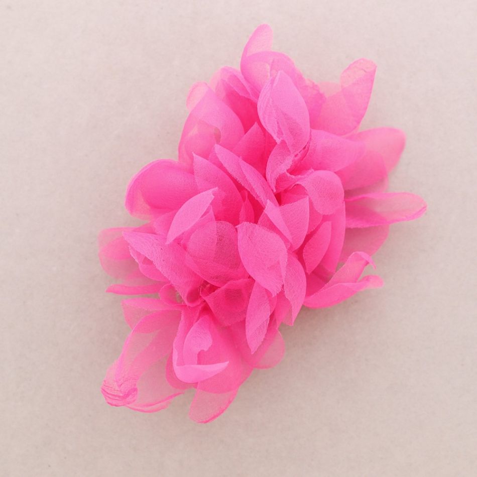 MUSLIN FLOWER BROOCH 15*22CM