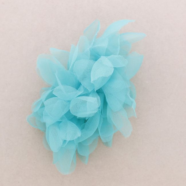 MUSLIN FLOWER BROOCH 15*22CM