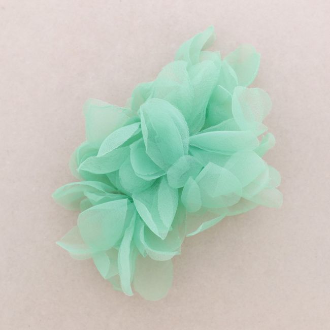 MUSLIN FLOWER BROOCH 15*22CM