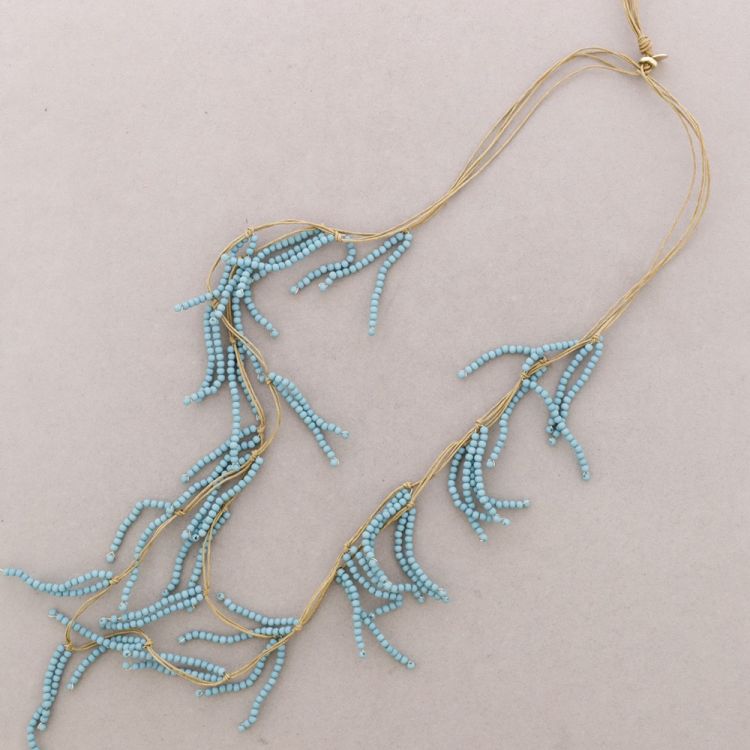 COLLAR LARGO CUENTAS RESINA