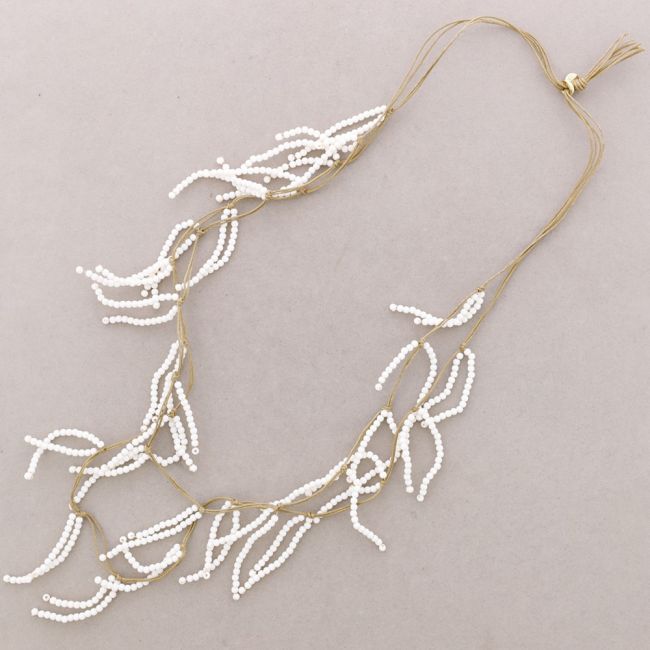 LONG NECKLACE WITH RESIN BEADS