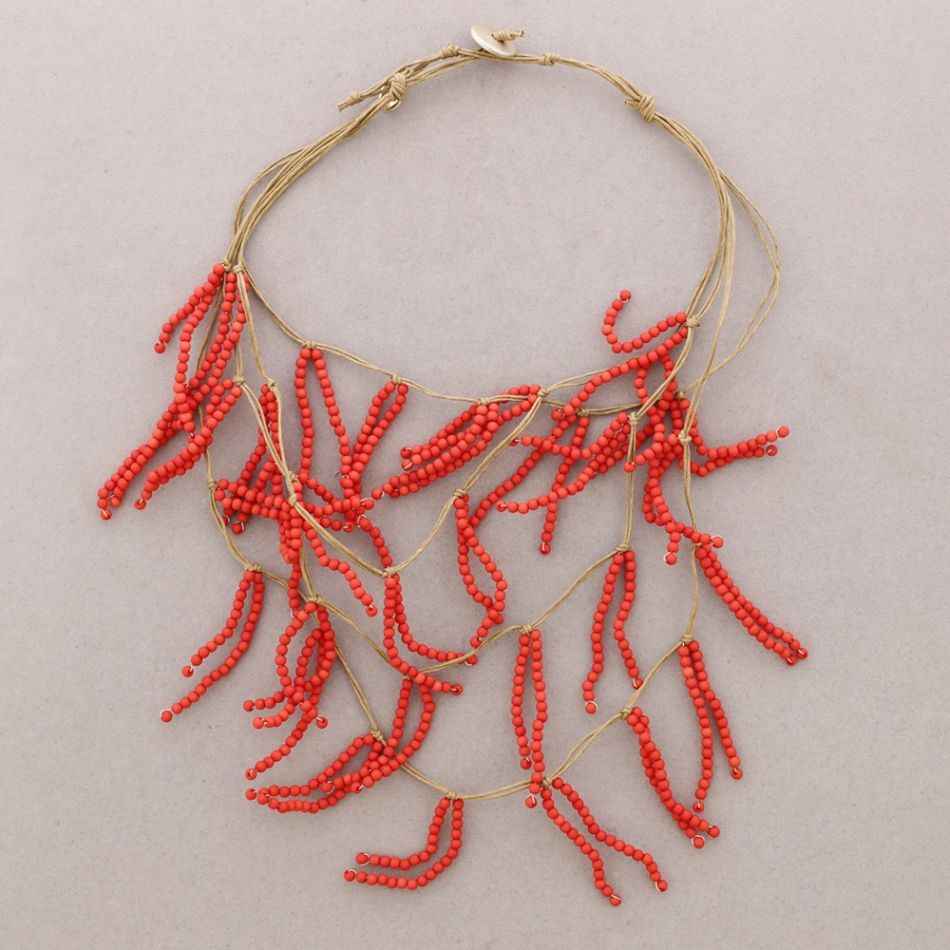 RESIN BEADS PENDANT NECKLACE
