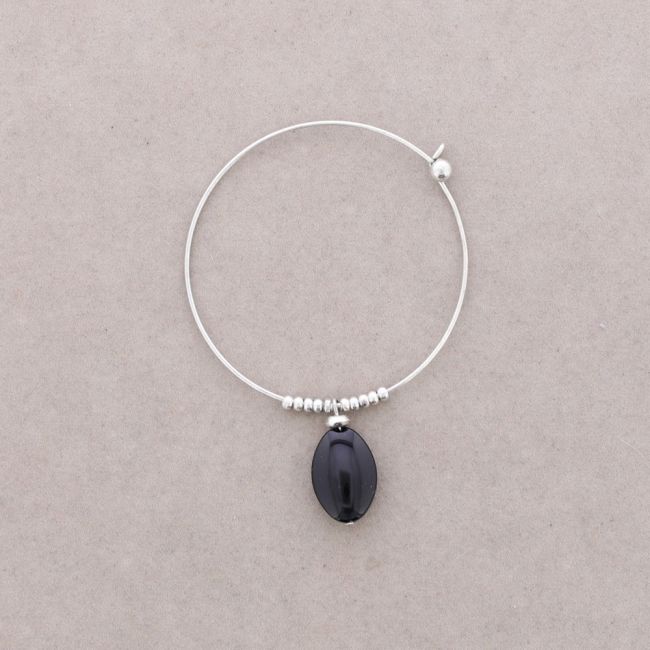 PULSERA ARO CUENTAS METAL PIEDRAS