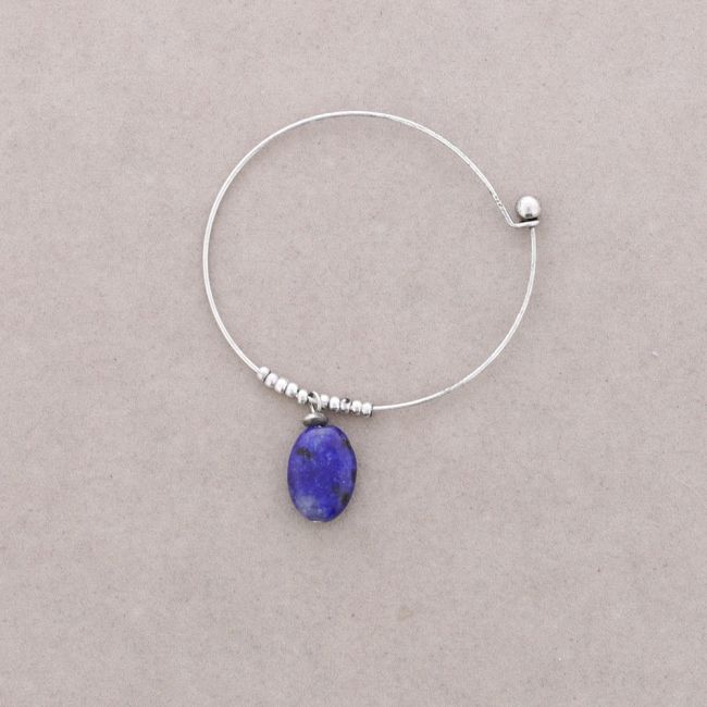 PULSERA ARO CUENTAS METAL PIEDRAS