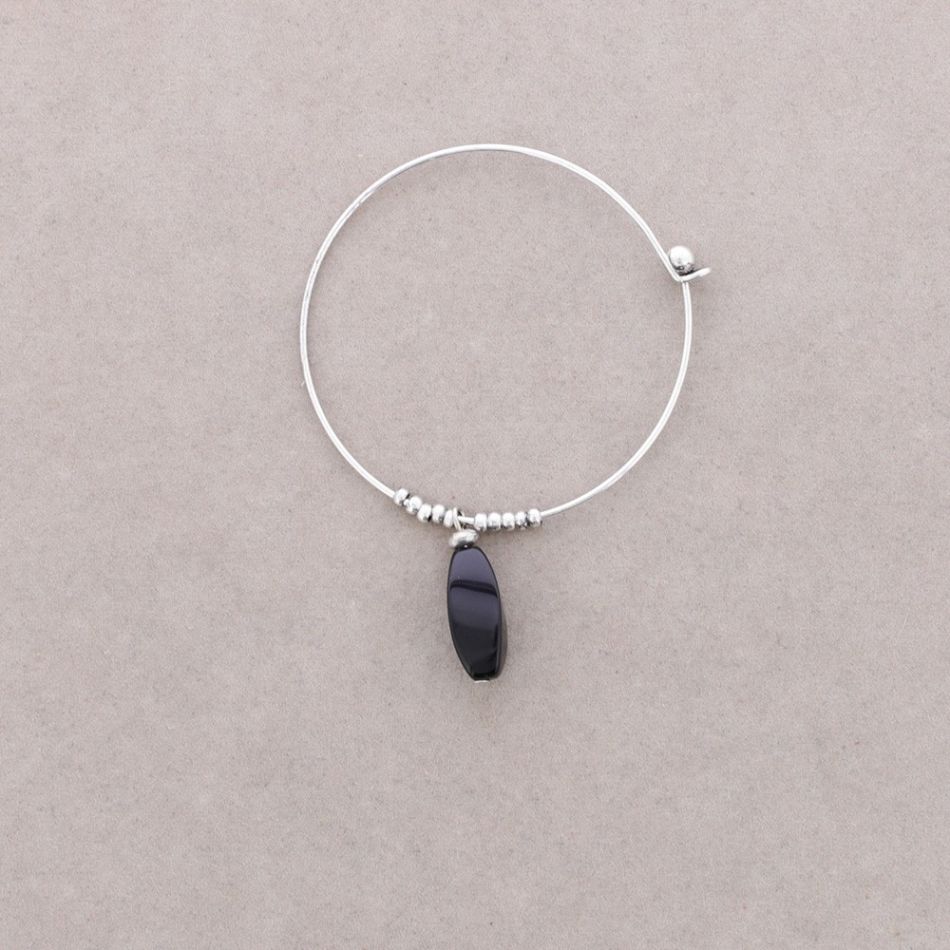 PULSERA ARO CUENTAS METAL PIEDRAS