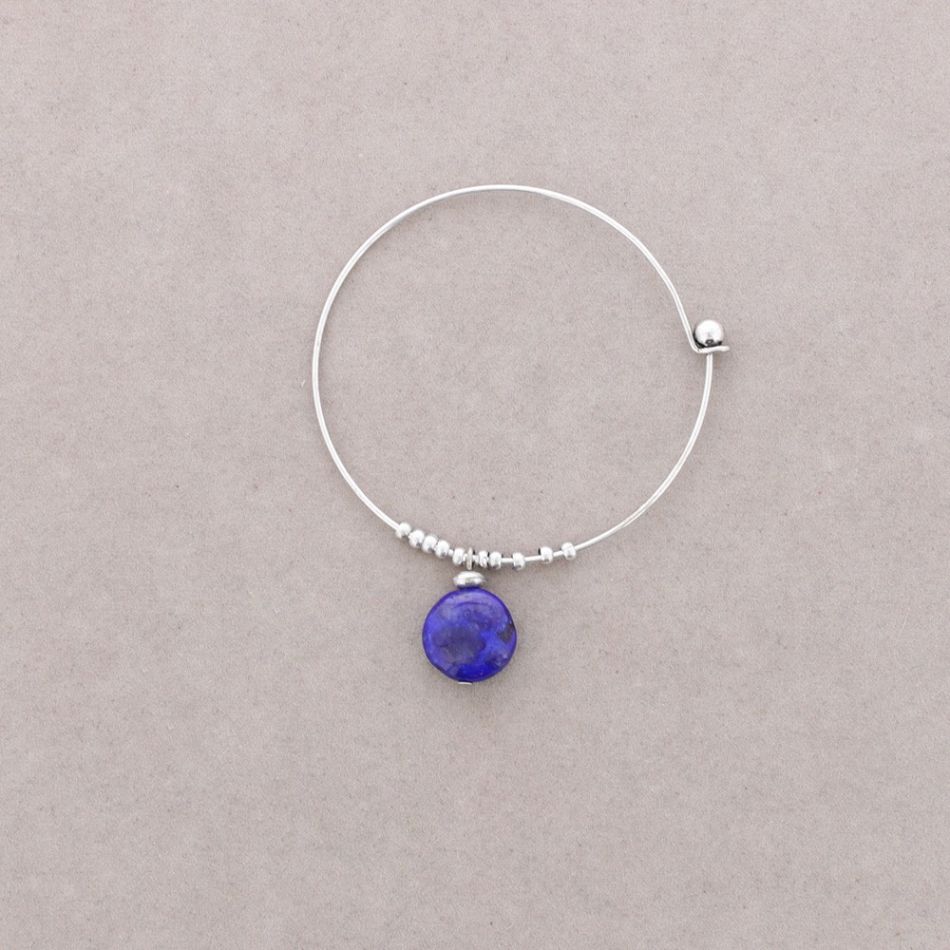 PULSERA ARO CUENTAS METAL PIEDRAS