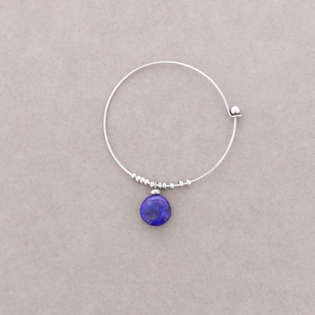 PULSERA ARO CUENTAS METAL PIEDRAS