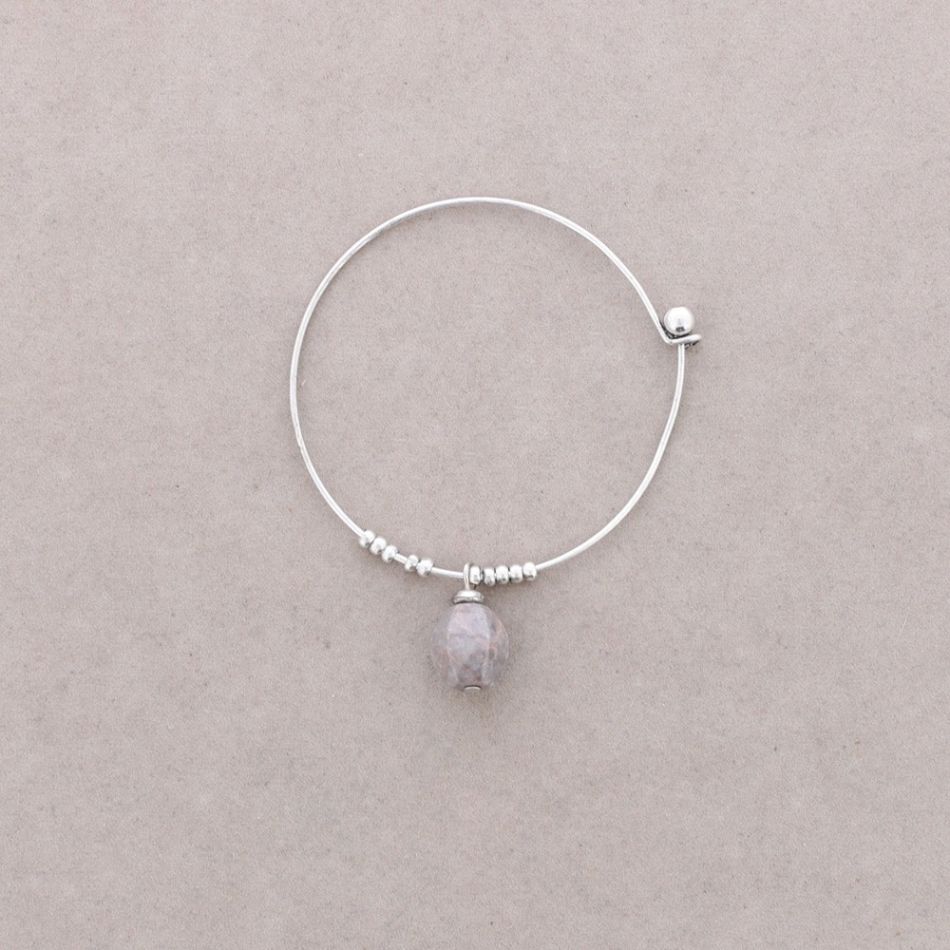 PULSERA ARO CUENTAS METAL PIEDRAS