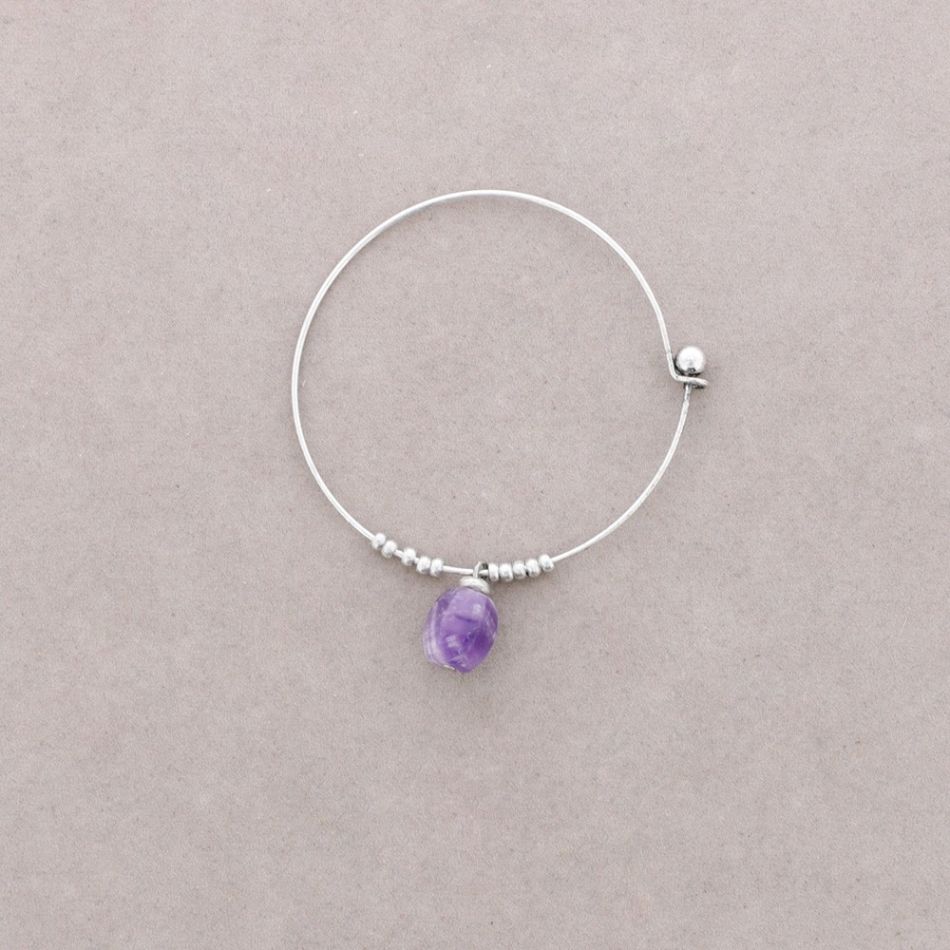 PULSERA ARO CUENTAS METAL PIEDRAS