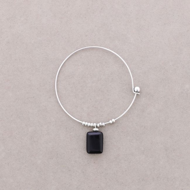 PULSERA ARO CUENTAS METAL PIEDRAS