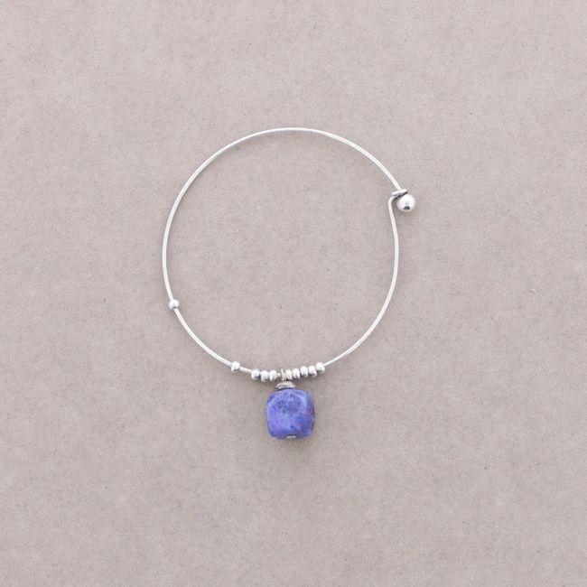 PULSERA ARO CUENTAS METAL PIEDRAS