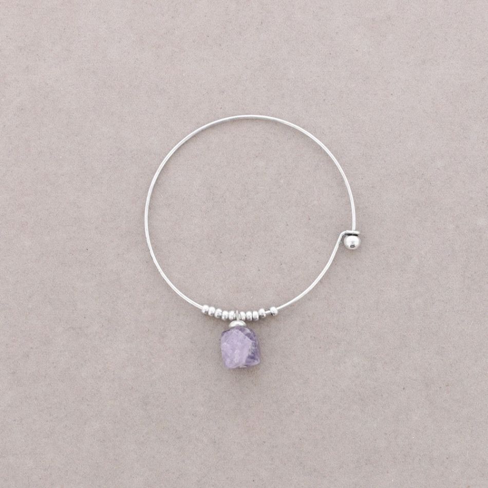 PULSERA ARO CUENTAS METAL PIEDRAS