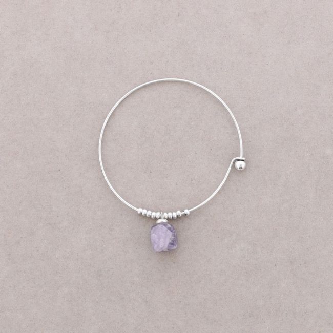 PULSERA ARO CUENTAS METAL PIEDRAS