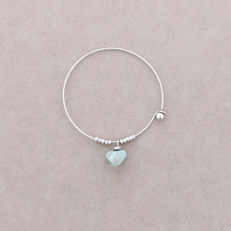 PULSERA ARO CUENTAS METAL PIEDRAS